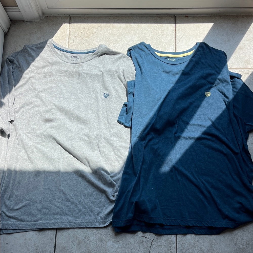 Chaps Gray and Blue Tees